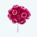 2.5" Diameter Stain Organza Flower 12X12 | Fuchsia 2.5" Diameter Stain Organza Flower 12X12 | Fuchsia